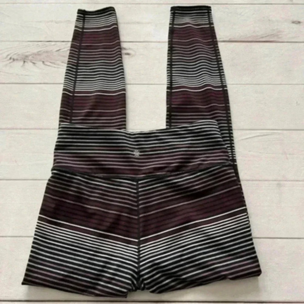 ATHLETA High Rise Expanse Multicolored Stripe Chaturanga Leggings, Women…